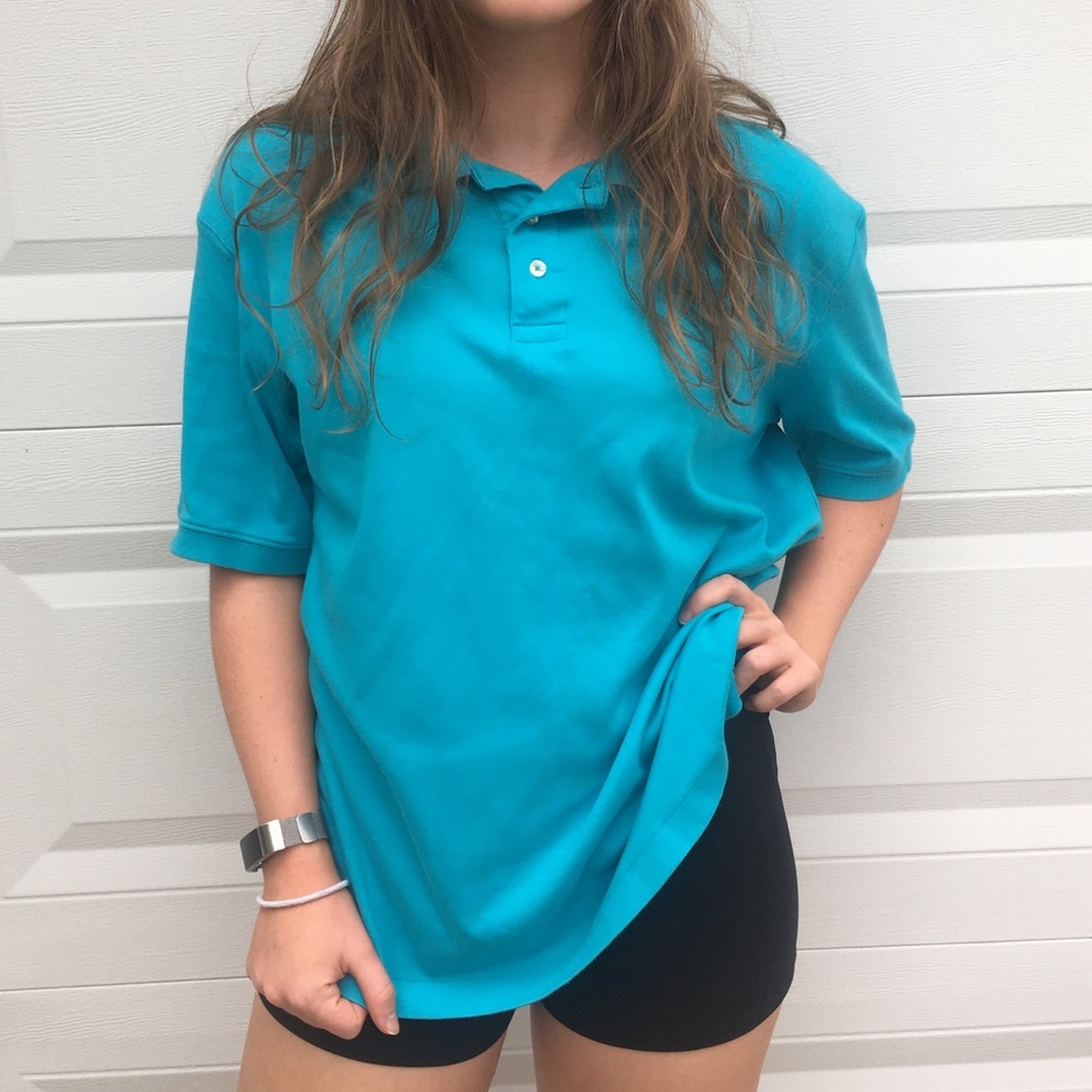 ⚫️Buttery Soft Men’s Blue Polo - Picture 2 of 3